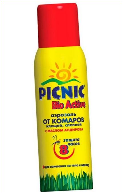 Picnic Bio Aktiv spray fra mygg og flått med andiroba olje