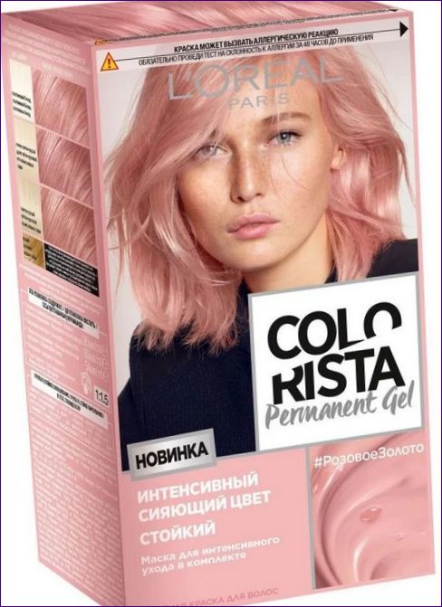 L ' Oreal Paris Colorista Permanent Gel Motstandsdyktig Hårfarge Rose Gull